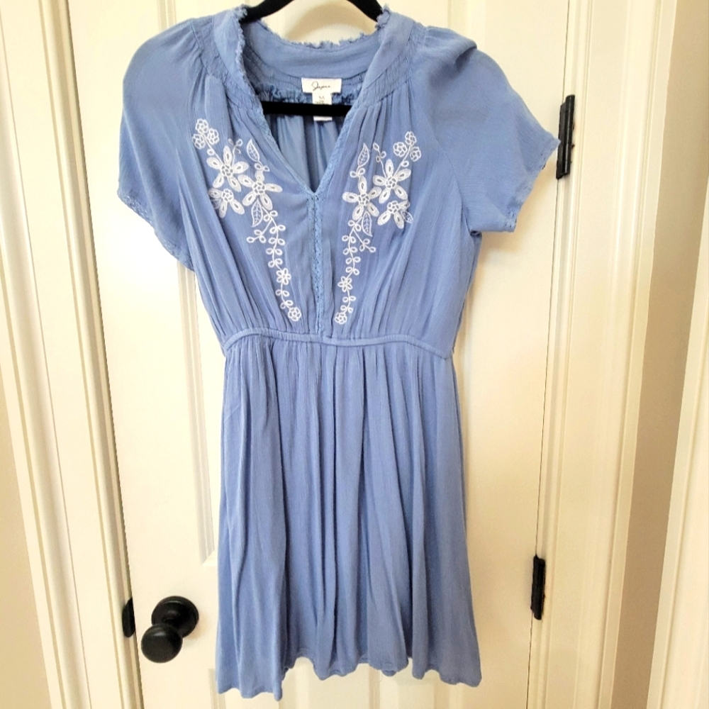 Japna Blue Embroidered Dress